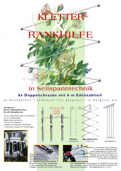 Kletterhilfe und Rankhilfe Set Edelstahl