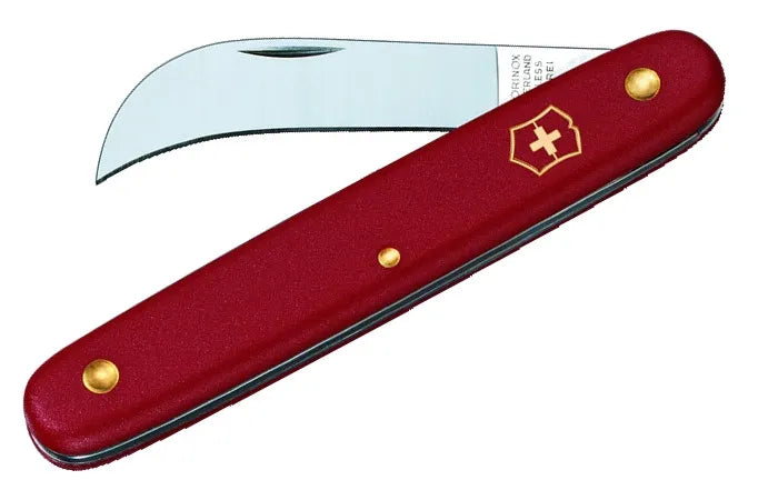 Kopuliermesser 1.9060 mit gebogener Klinge und rotem Griff