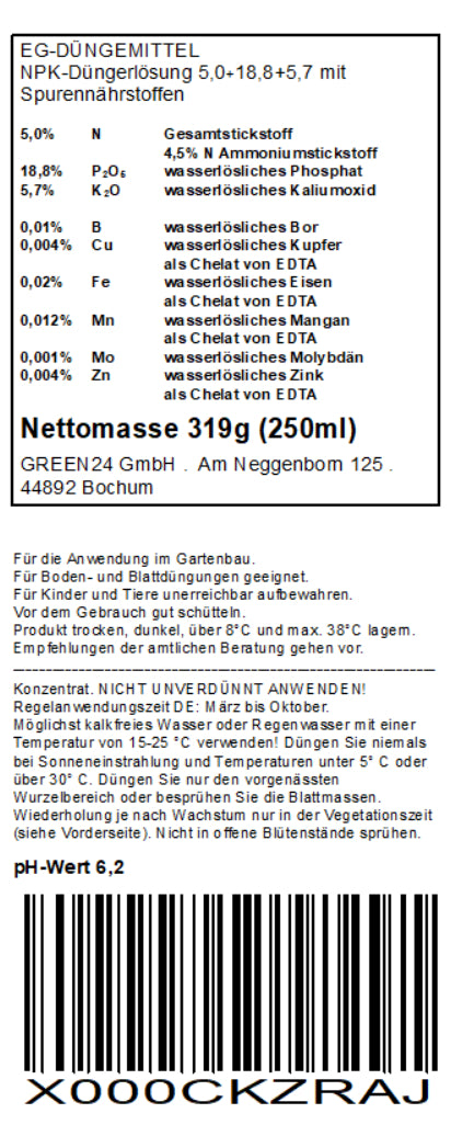 Frangipani-Dünger – 250ml Spezialkonzentrat für Plumeria | Tempelbaum düngen mit phosphatbetonter NPK Blüten-Formel