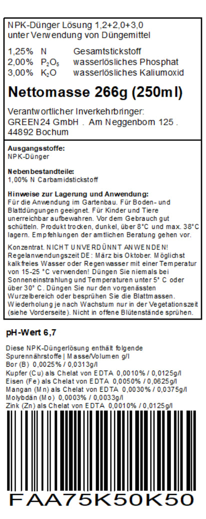 Farndünger – Zimmer- & Outdoor-Farne, 250 ml