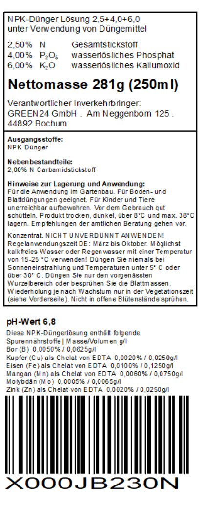Aloe & Agaven Dünger 250 ml – Zusatzbild 1