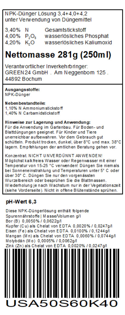 Usambaraveilchen-Dünger - Gesnerien Spezialdünger für gesundes Wachstum und üppige Blüten 250ml – Zusatzbild 1