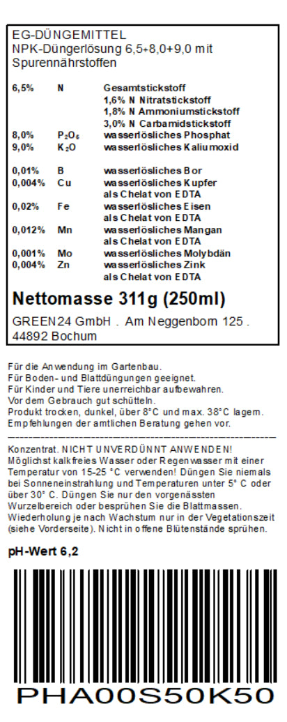 Phalaenopsis Dünger 250ml – Zusatzbild 2