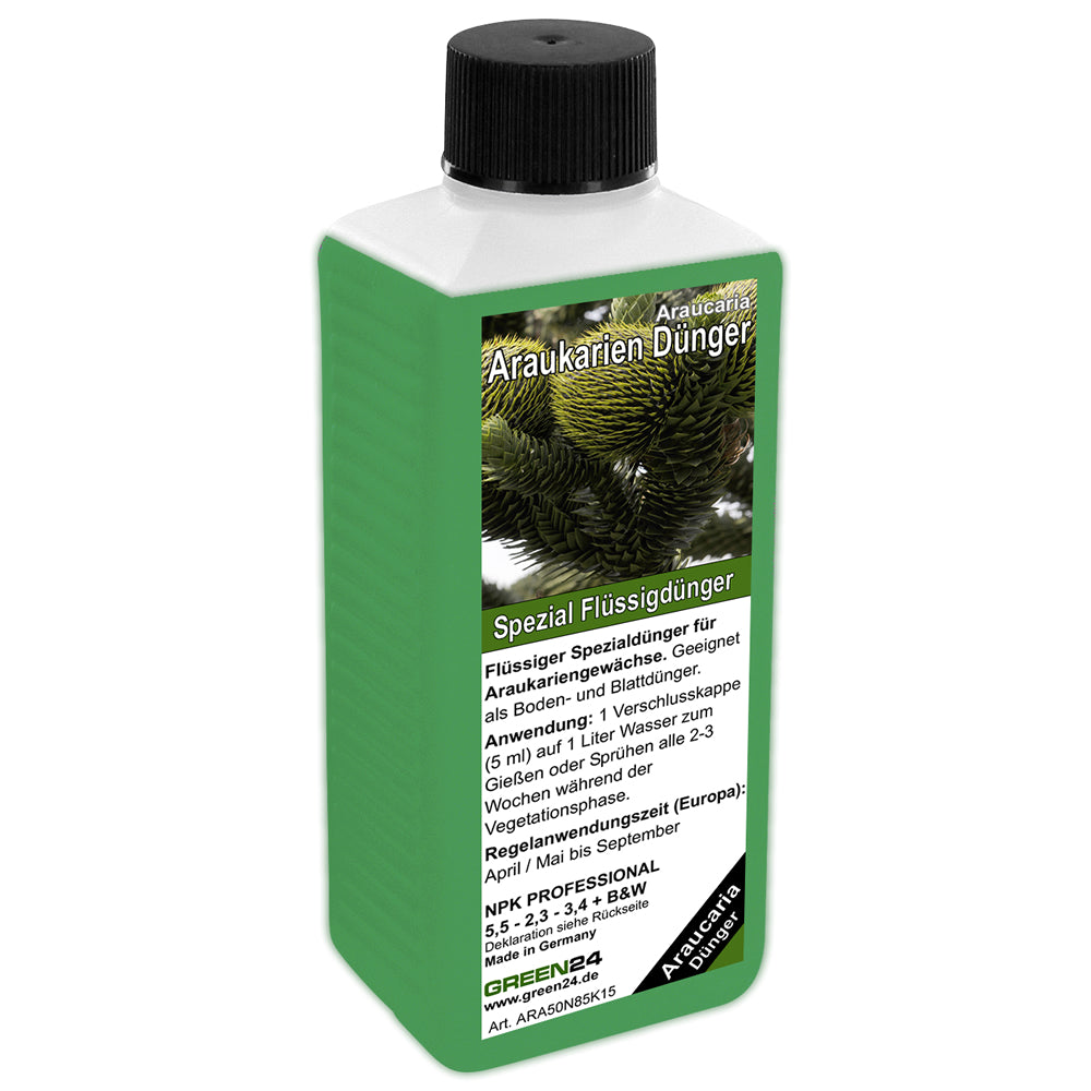 Original product image: GREEN24 Araucaria Fertiliser, 250 ml with German front label
