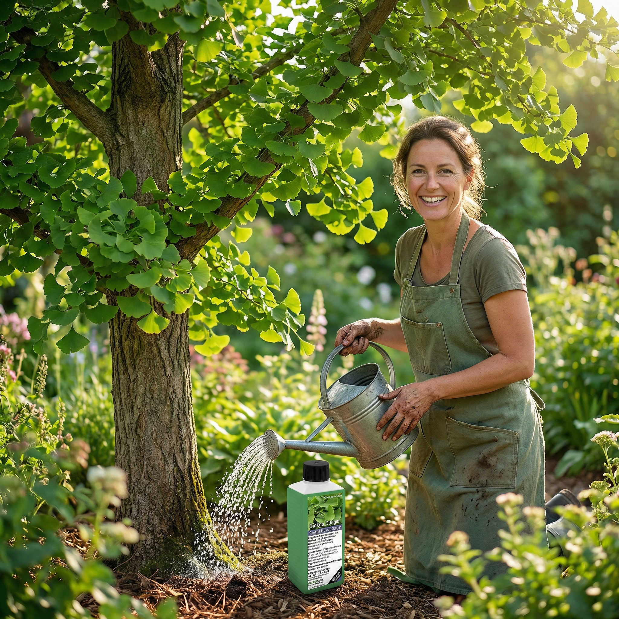Ginkgo care scene with the product bottle