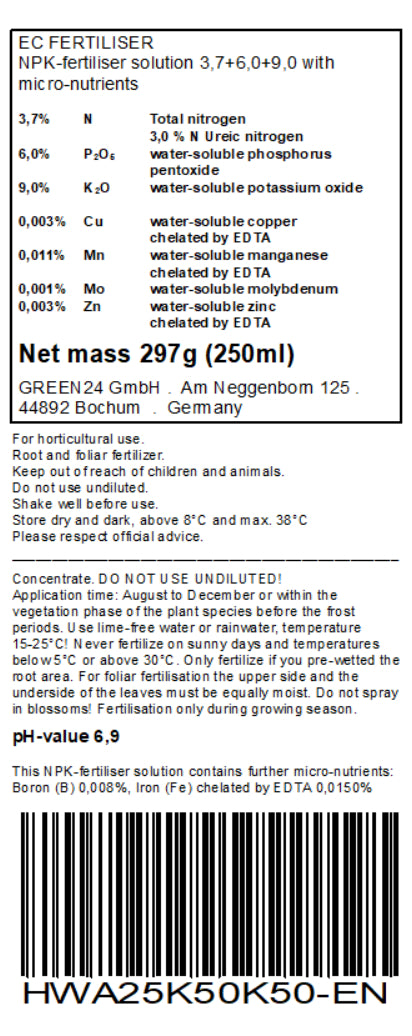 GREEN24 Herbst- und Winterdünger Kalium+, 250 ml