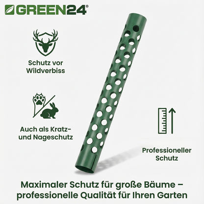GREEN24 Stammschutz mit Herstellerhinweisen zu Wildverbiss, Kratz- und Nageschutz