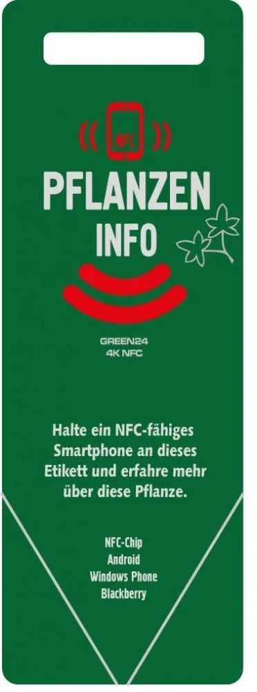 4K NFC plant label, printed front