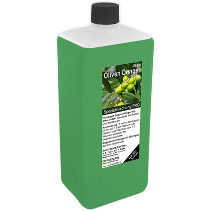 GREEN24 Oliven-Dünger XL 1 Liter – freigestellte Flasche