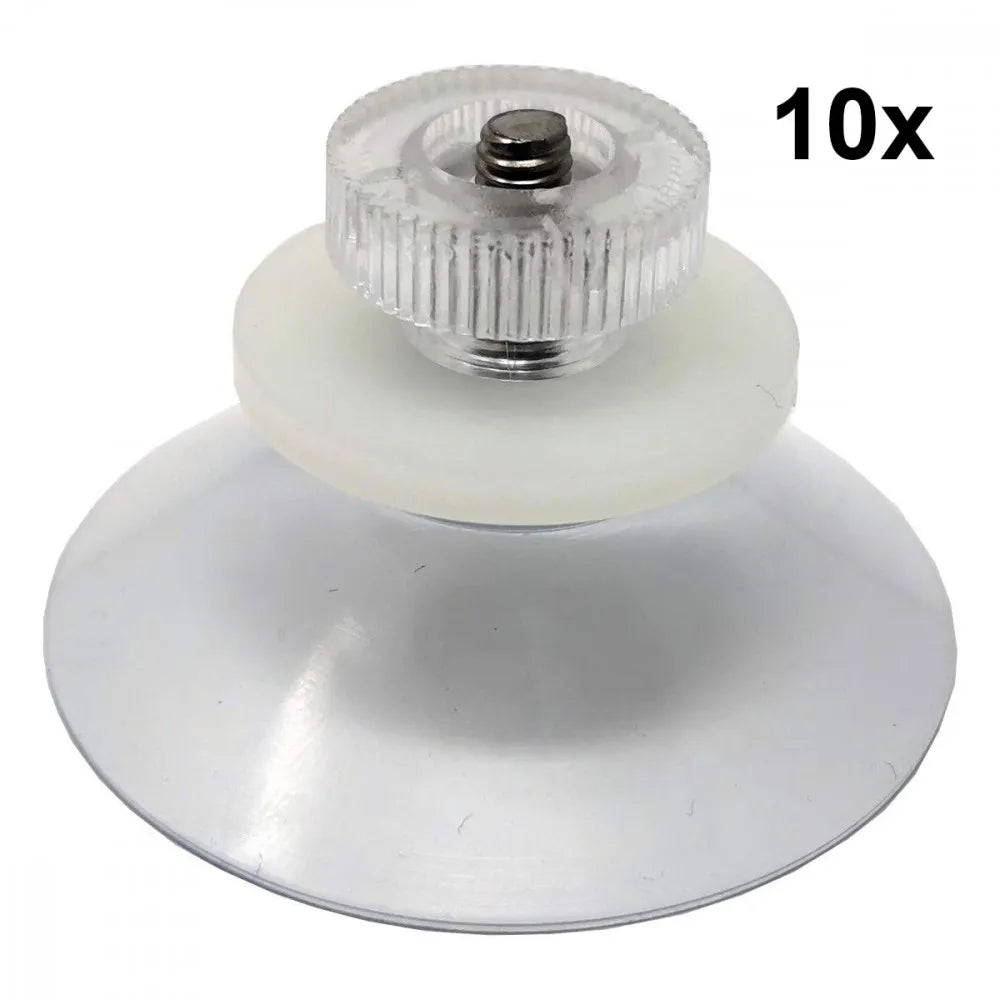 Saugnapf-Folienhalter mit V2A-Gewinde – 10 Stück