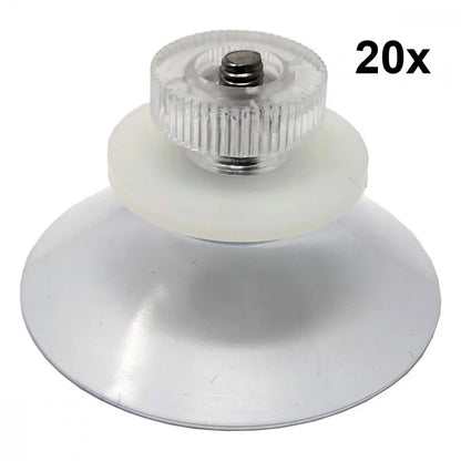 Saugnapf-Folienhalter mit V2A-Gewinde – 20 Stück