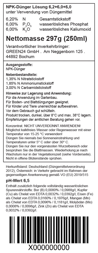 Calathea Crocata - Dünger (Safran-Korbmarante) - Mineralischer NPK Flüssigdünger 250ml – Zusatzbild 1