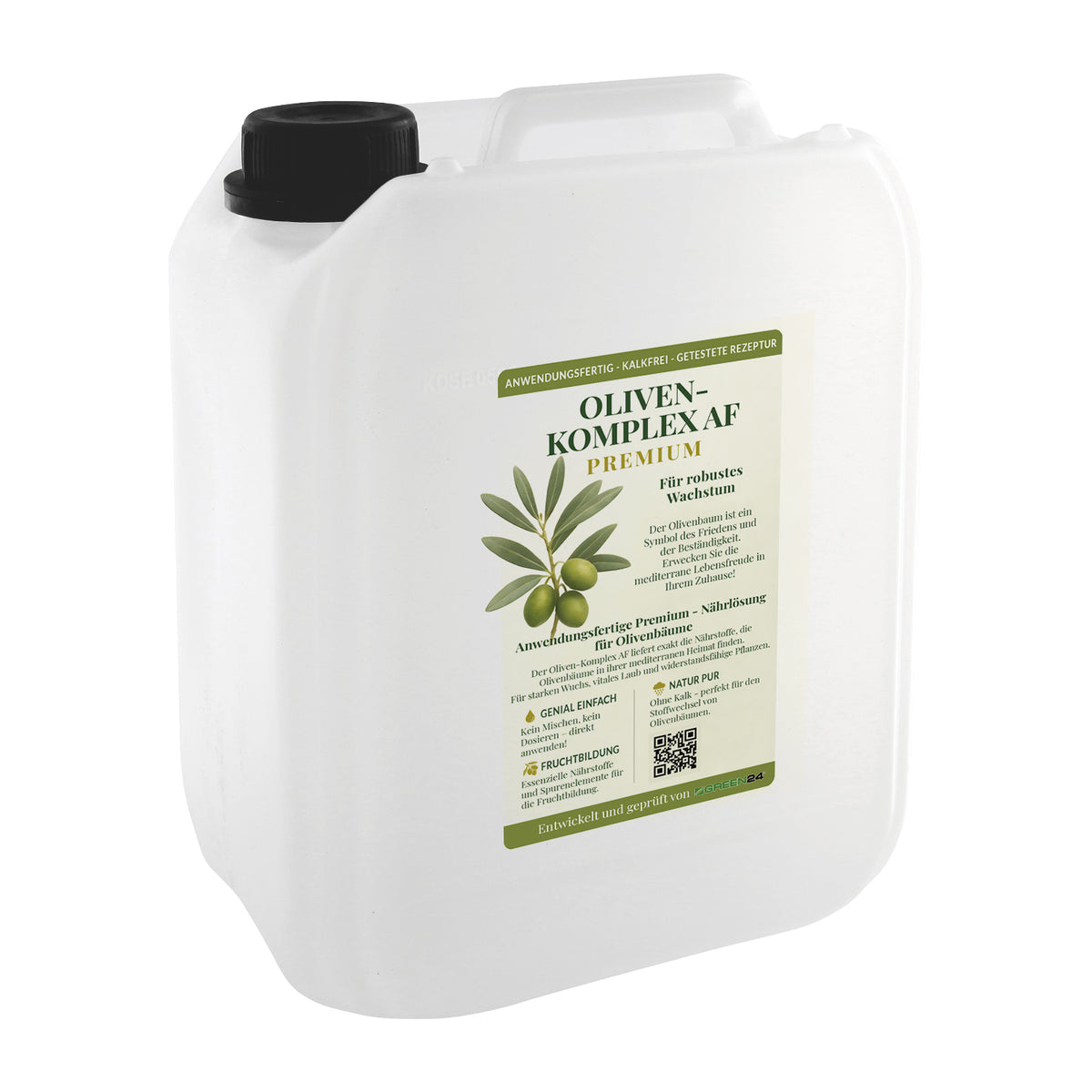 Oliven-Komplex AF - 5 Liter anwendungsfertiger Spezialdünger für Oliven, Feigen, Oleander & mediterrane Pflanzen. Repliziert mit seinem 3:3:2 Verhältnis natürliche Böden.