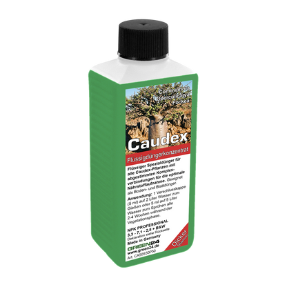 Caudex Dünger – Spezial-Flüssigdünger für Commiphora, Operculicarya, Fockea & alle Caudex-Pflanzen