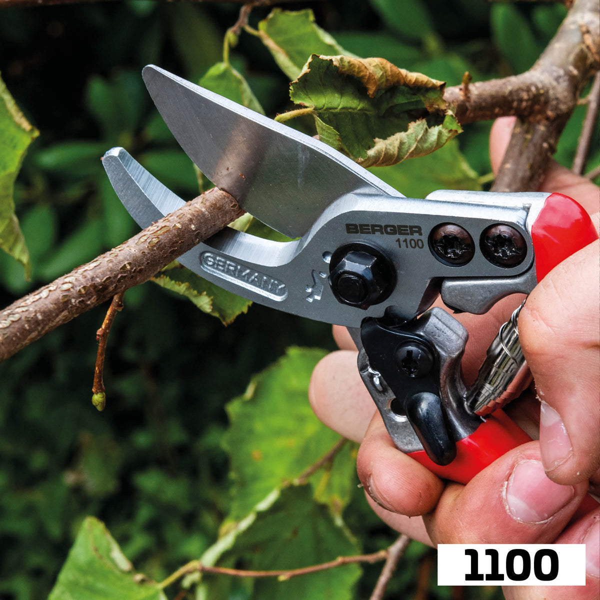BERGER 1100 beim Schneiden eines Astes