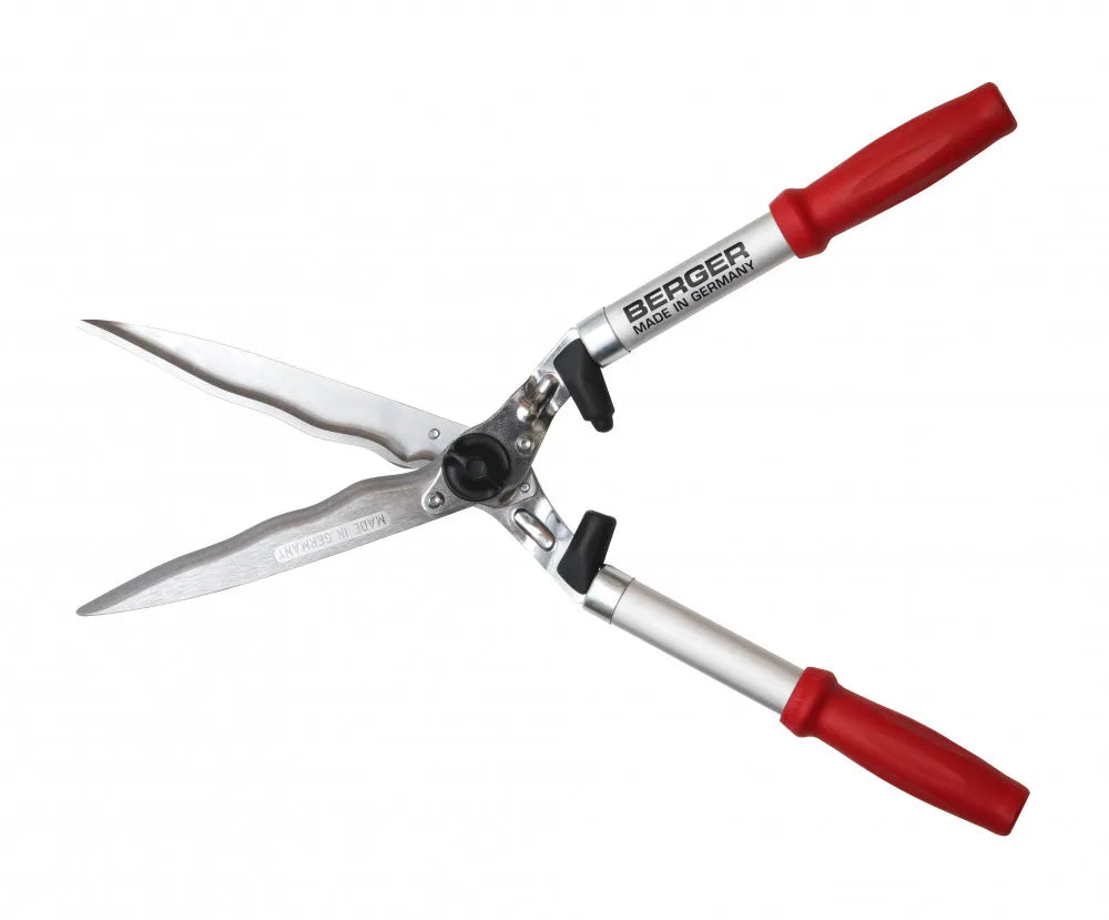 BERGER 4595 aluminium hedge shears with wavy blades