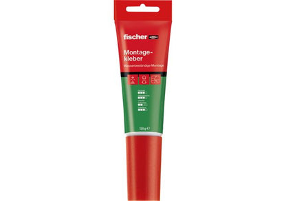 fischer Montagekleber 545864 – weiße 80-ml-Tube mit 120 g Inhalt, eine der zwei lieferbaren Ausführungen