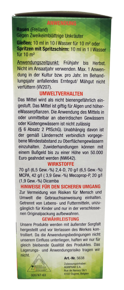 Rasen Unkraut Frei DICOTEX 500ml – Produktinformation