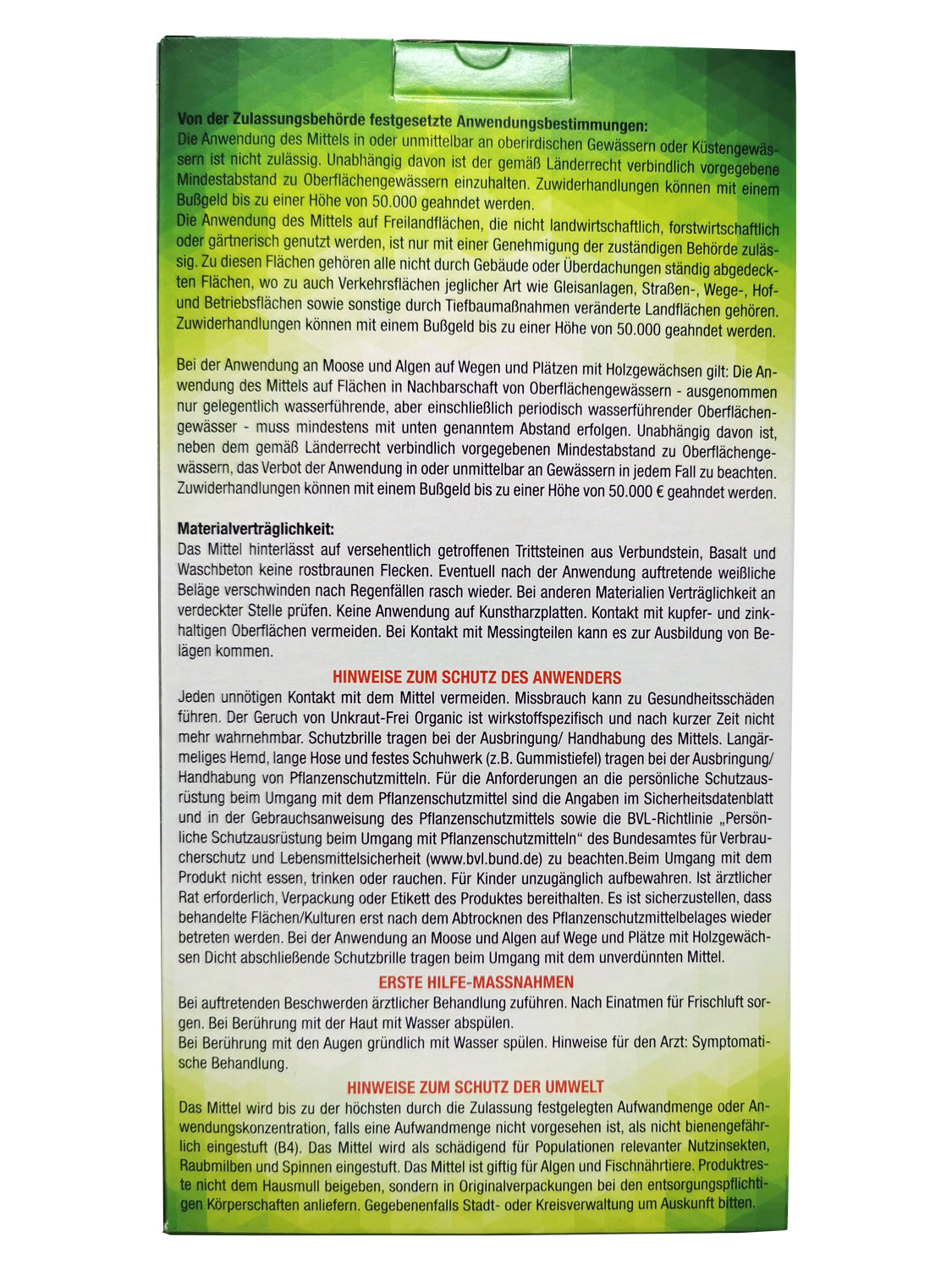 Unkraut-Frei Organic 1 Liter – Produktinformation