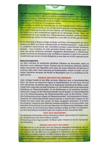 Unkraut-Frei Organic 1 Liter - Set – Produktinformation