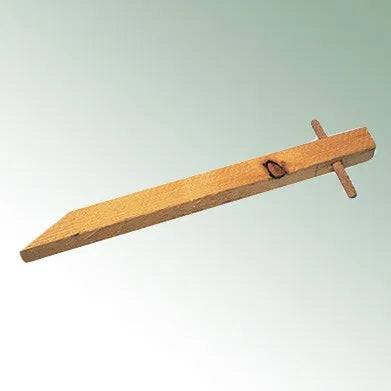 T-shaped wooden stake with crosspiece