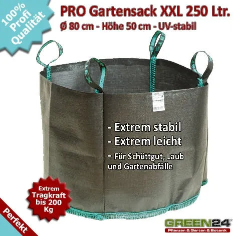 250-litre garden bag with four handles