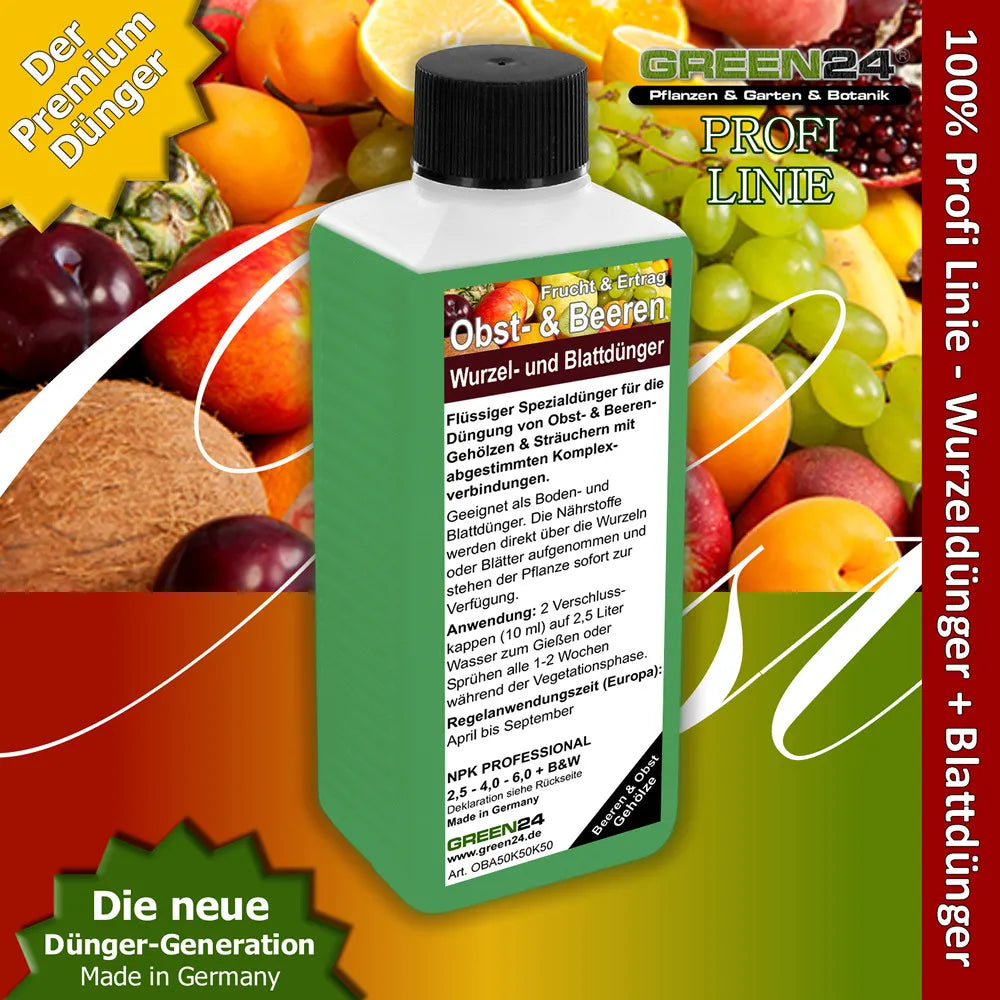 Obstbaum- und Beerenstrauch-Dünger 250 ml – Anwendung und Produktdetails