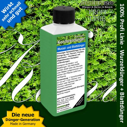 Koniferendünger PROFI LINIE – Premium Flüssigdünger für Tannen, Thuja, Fichten, Kiefern & alle Nadelgehölze 250ml – Produkt und Anwendung