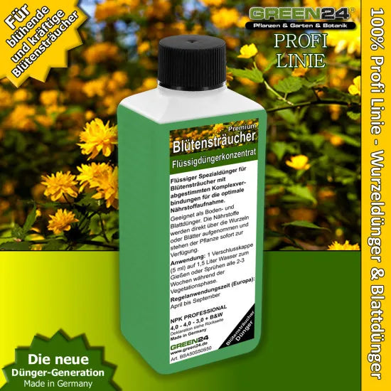 Blütenstrauch Gartenstrauch Dünger 250ml – Produkt und Anwendung