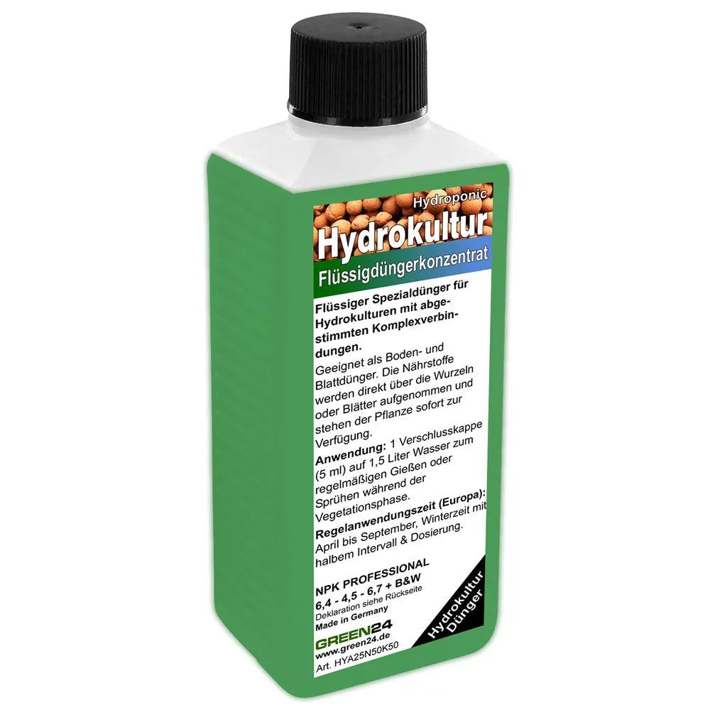 Originalflasche GREEN24 Hydrokultur-Dünger 250 ml.