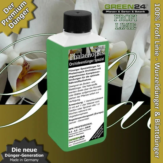 GREEN24 Phalaenopsis-Dünger – 250 ml – Produkt mit Pflanzenmotiv