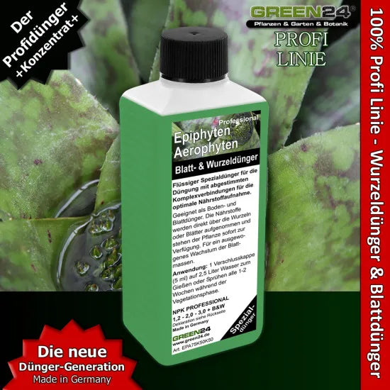 GREEN24 Epiphyten-Dünger – 250 ml – Produkt mit Pflanzenmotiv