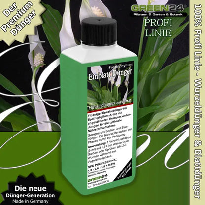 Einblatt-Dünger – 250 ml – Produkt und Pflanze