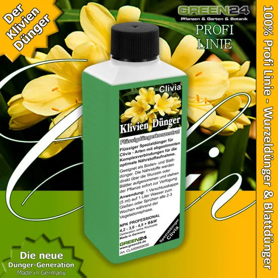 Klivien-Dünger – 250 ml – Produkt und Pflanze