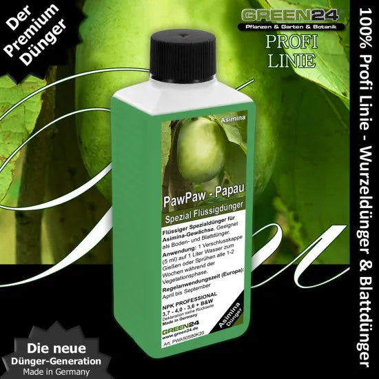 PawPaw-Dünger Indianabanane, Papau, Asimina 250ml – Produkt und Anwendung