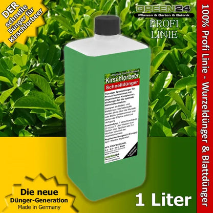 Kirschlorbeer Dünger XL Profi Linie 1 l zum düngen von Prunus laurocerasus NPK Volldünger – Produkt und Anwendung