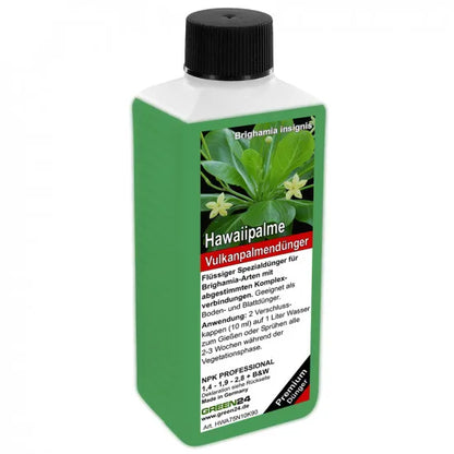 GREEN24 Hawaiipalmen-Dünger – 250 ml – Produktflasche auf weißem Hintergrund