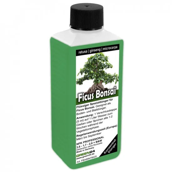 Ficus-Ginseng-Bonsai-Dünger – 250 ml – Produktansicht