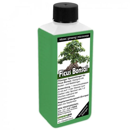 Ficus-Ginseng-Bonsai-Dünger – 250 ml – Produktansicht