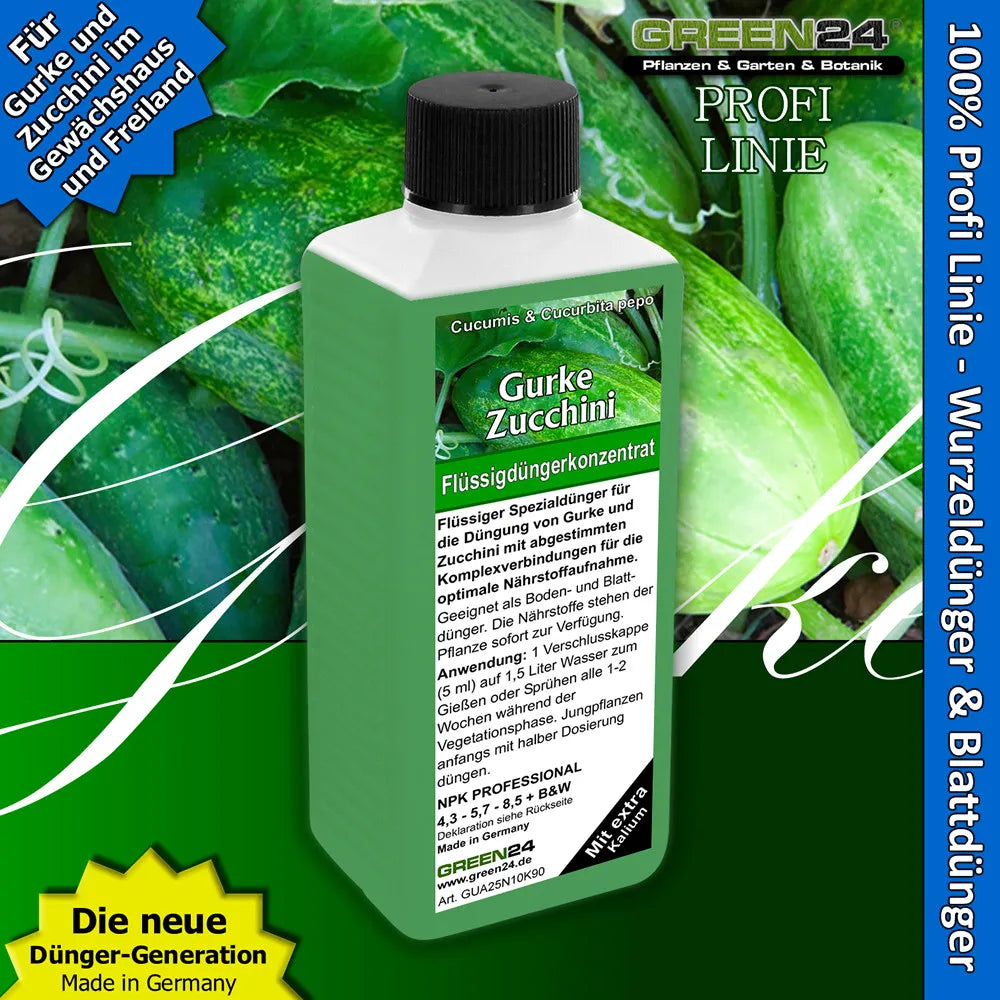 Gurken- und Zucchini-Dünger 250 ml – Anwendung und Produktdetails