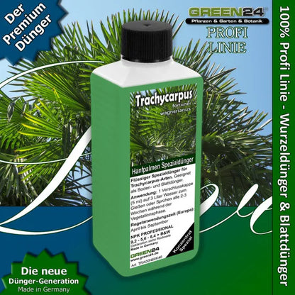 Trachycarpus Dünger – 250ml Spezialdünger für Hanfpalmen NPK | Für majestätische Wedel & winterharte Pracht | Ideal für Tessinerpalmen & Kübel – Produkt und Anwendung