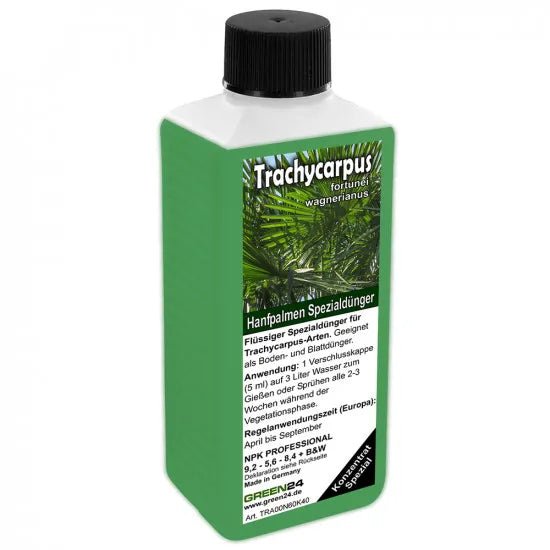 Trachycarpus Dünger – 250ml Spezialdünger für Hanfpalmen NPK | Für majestätische Wedel & winterharte Pracht | Ideal für Tessinerpalmen & Kübel – Produktansicht