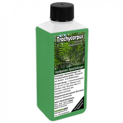 Trachycarpus Dünger – 250ml Spezialdünger für Hanfpalmen NPK | Für majestätische Wedel & winterharte Pracht | Ideal für Tessinerpalmen & Kübel – Produktansicht