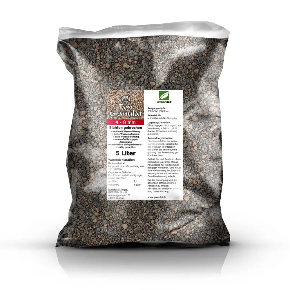 Originalbeutel GREEN24 Pflanzton 4–8 mm, 5 Liter.
