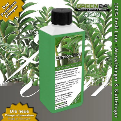Zamioculcas-Dünger – 250 ml – Produkt und Pflanze