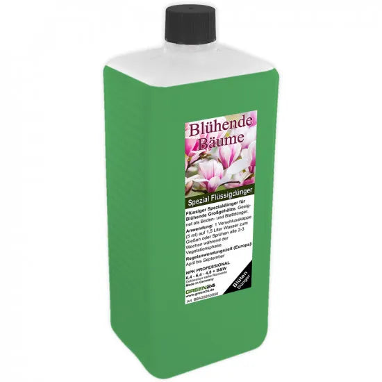 Blüten-Baumdünger XL 1 l Volldünger für blühende Bäume NPK Dünger für Magnolien, Tulpenbaum, Blauglockenbaum, Trompetenbaum, Zierkirschen – Produktansicht