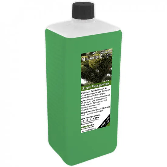 Araukarien-Dünger XL 1 Liter Araucaria Andentanne Schmucktanne – Produktansicht