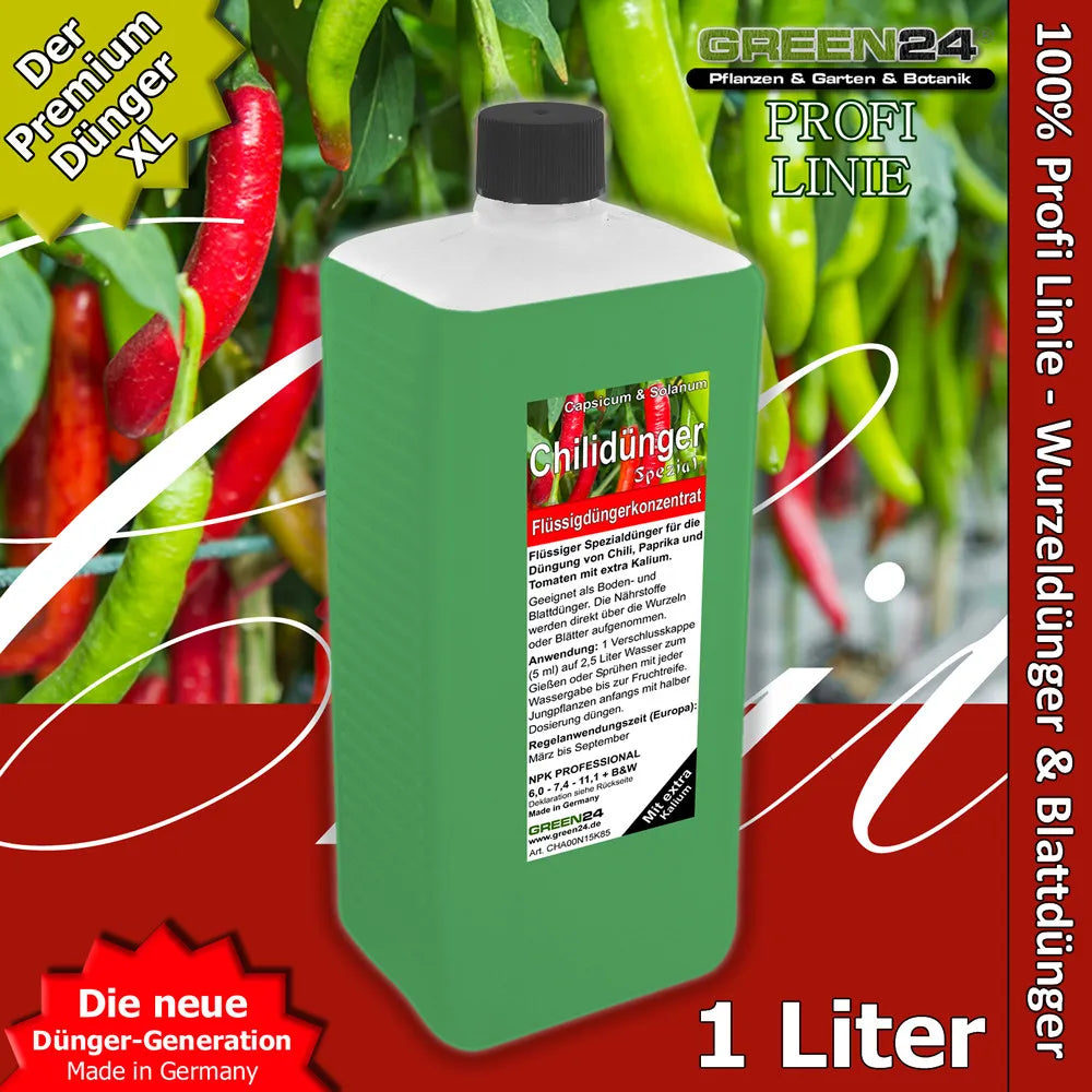 Chili- und Paprika-Dünger XL 1 Liter – Anwendung und Produktdetails