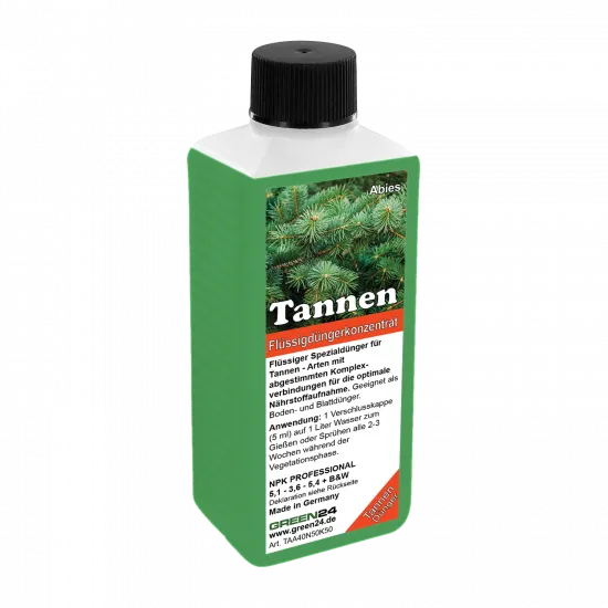 Tannen-Dünger – Abies Edel-Tanne, Nordmann-Tanne, Korea-Tanne Flüssigdünger 250ml – Produktansicht