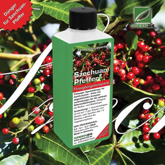 Szechuan-Pfeffer-Dünger – Zanthoxylum piperitum, Japanischer Pfeffer NPK Volldünger 250 ml – Produkt und Anwendung